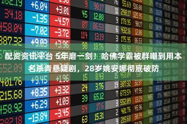 配资资讯平台 5年磨一剑！哈佛学霸被群嘲到用本名杀青悬疑剧，28岁姚安娜彻底破防